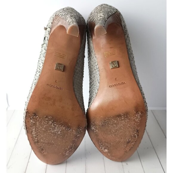 Pour La Victoire Snake Skin Platform Heels Size 9 Pump High Heel Shoes - Picture 7 of 16